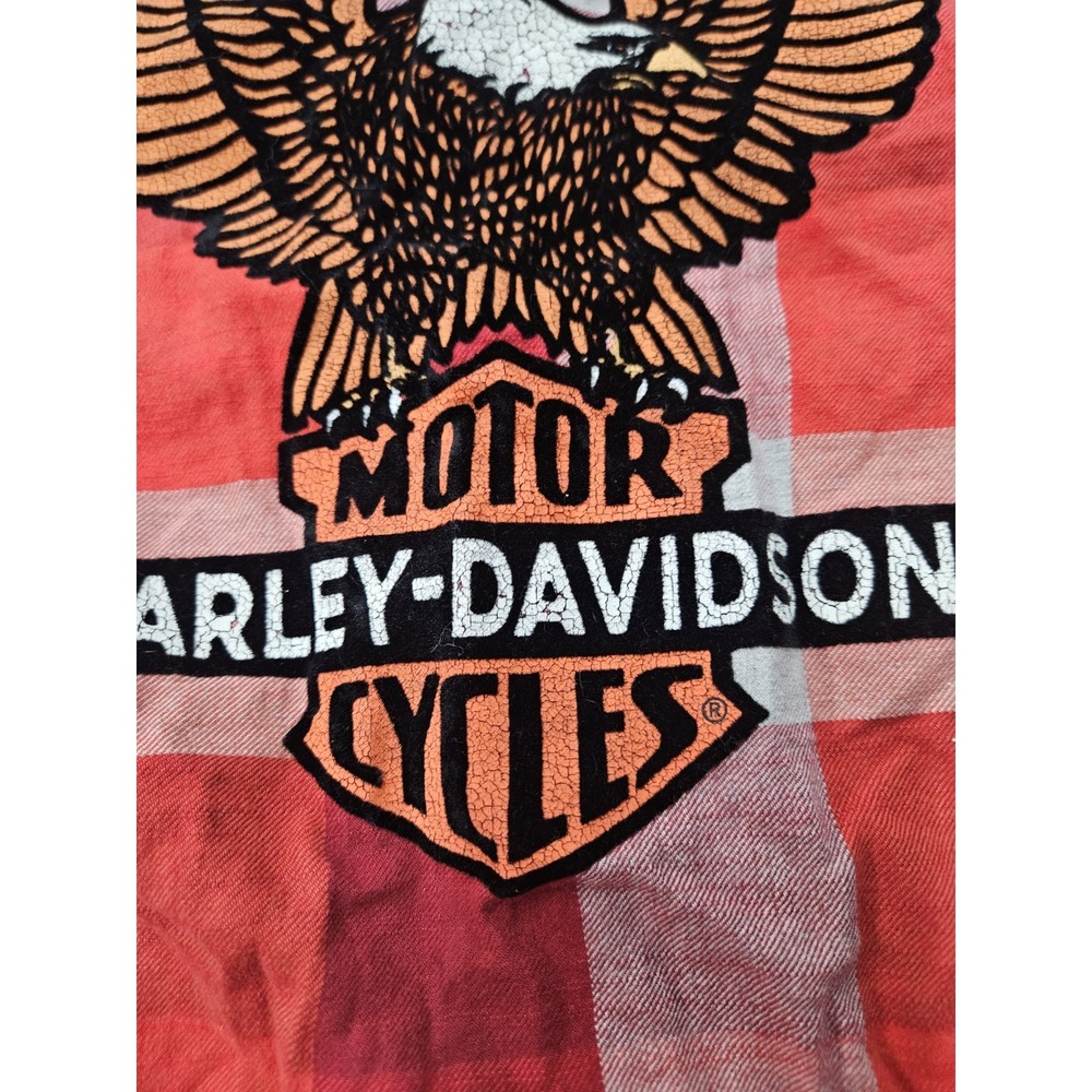 Harley-Davidson Women's Plaid Flannel Shirt - Screamin' Eagle Back (Size M) - Picture 10 of 16